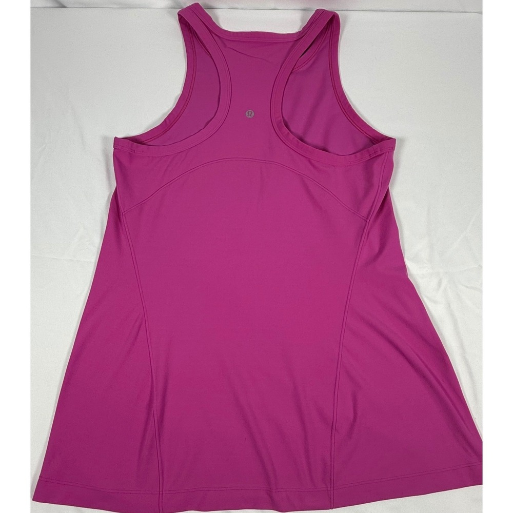 Lululemon Pink Racerback Athletic Tank Top High Neck Magenta Size L 12 14
